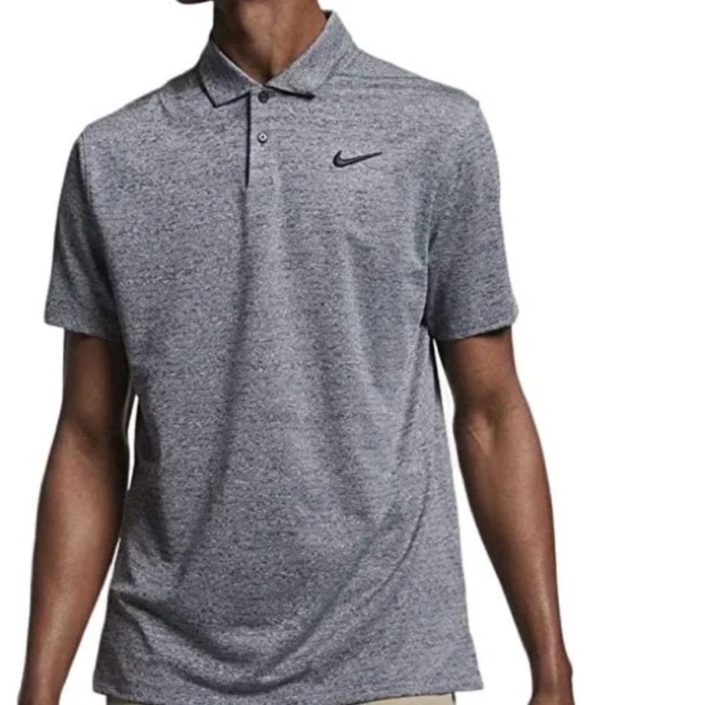 Nike Dri-Fit Vapor Heather Grey Golf Polo - Size XL